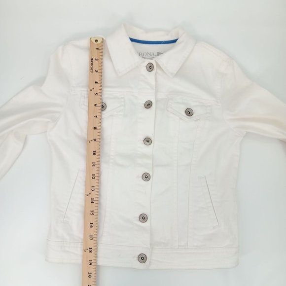 MERONA WOMANS XS DENIM WHITE JACKET - Picture 9 of 16